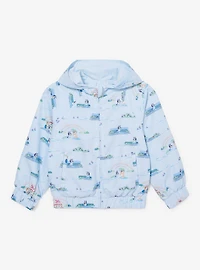 Bluey Chilli & Rainy Day Allover Print Reversible Toddler Windbreaker - BoxLunch Exclusive