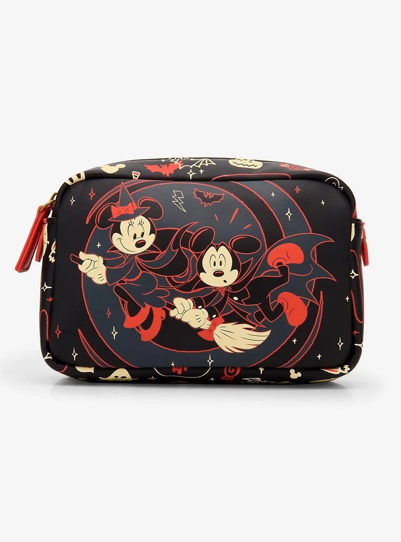 Loungefly Disney Mickey & Minnie Halloween Icons Glow-in-the-Dark Cosmetic Bag - BoxLunch Exclusive