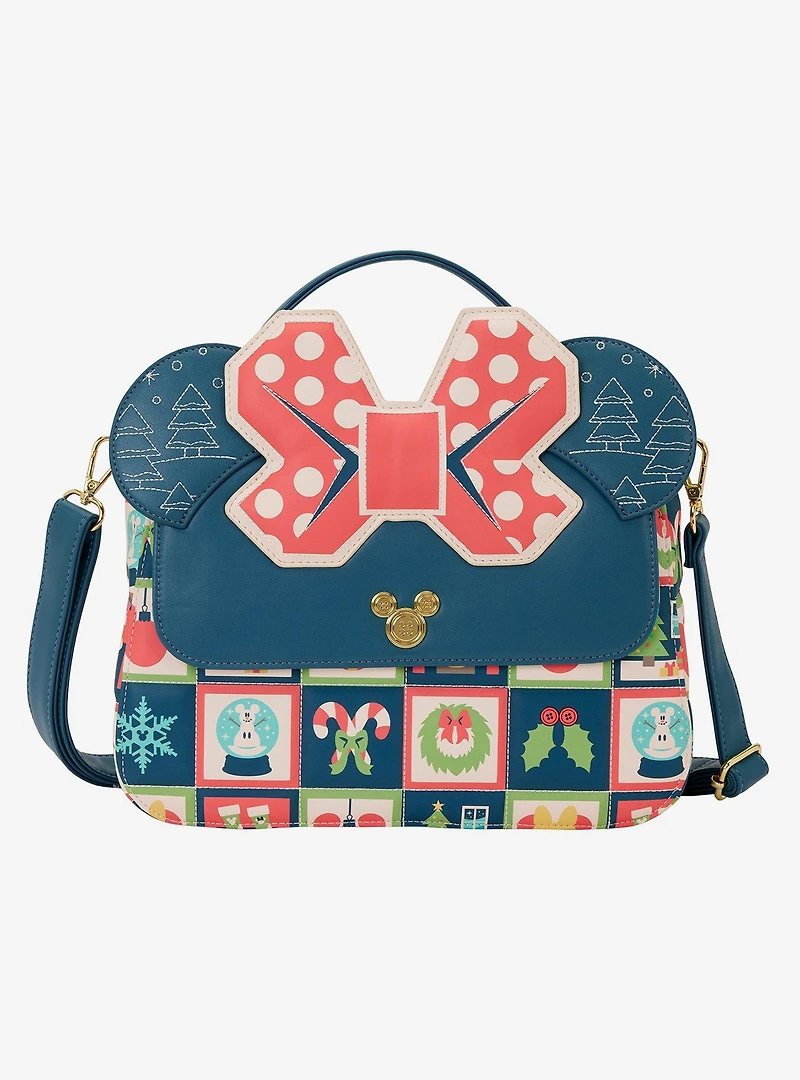 Loungefly Disney Minnie Mouse Holiday Ears Crossbody Bag