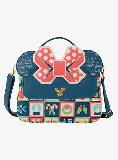 Loungefly Disney Minnie Mouse Holiday Ears Crossbody Bag