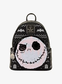 Loungefly Disney The Nightmare Before Christmas Jack Skellington Reversible Sequins Mini Backpack