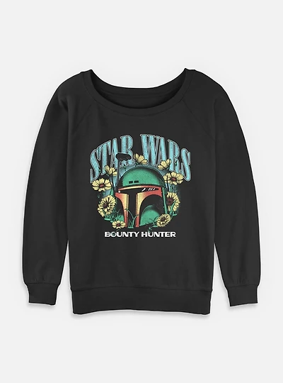 Star Wars Boba Fett Bounty Hunter Womens Slouchy Sweatshirt