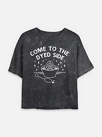 Star Wars Come To The Dyed Side Mineral Wash Womens Crop T-Shirt