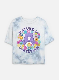 Care Bears Nature Is Our Future Tie Dye Crop Womens T-Shirt