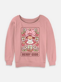 Strawberry Shortcake Berry Good Sweet Card Womens Slouchy Sweatshirt