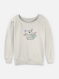 Star Wars The Mandalorian Child Springs Ahead Womens Slouchy Sweatshirt