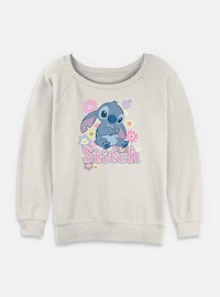 Disney Lilo & Stitch Spring Time Back Womens Slouchy Sweatshirt