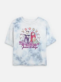 The Nightmare Before Christmas Forever & Always Tie Dye Crop Womens T-Shirt