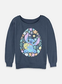 Disney Lilo & Stitch Easter Egg Hunt Womens Slouchy Sweatshirt