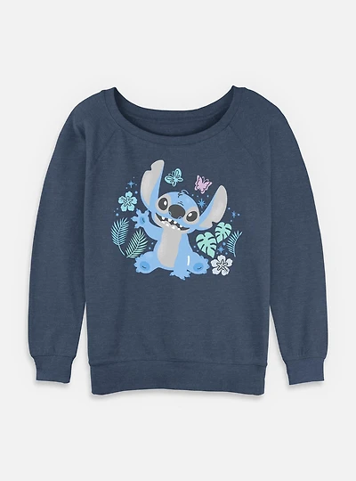 Disney Lilo & Stitch Spring Womens Slouchy Sweatshirt