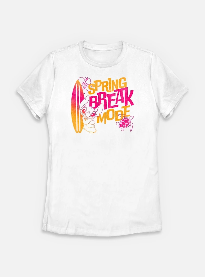 Disney Lilo & Stitch Spring Break Mode Womens T-Shirt