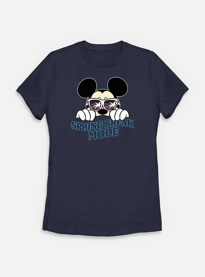 Disney Mickey Mouse Spring Break Mode  Womens T-Shirt