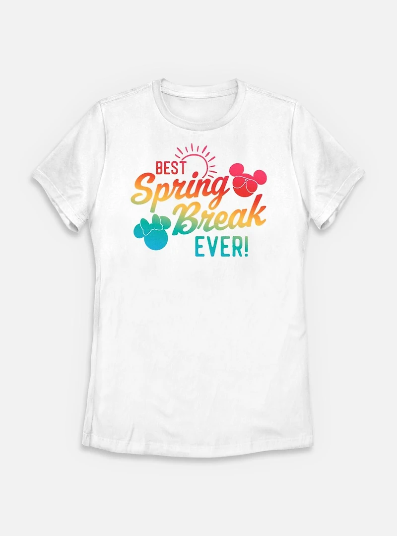 Disney Mickey Mouse Best Spring Break Ever Womens T-Shirt