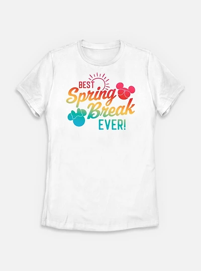 Disney Mickey Mouse Best Spring Break Ever Womens T-Shirt