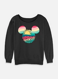 Disney Mickey Mouse Spring Break 2025 Womens Slouchy Sweatshirt