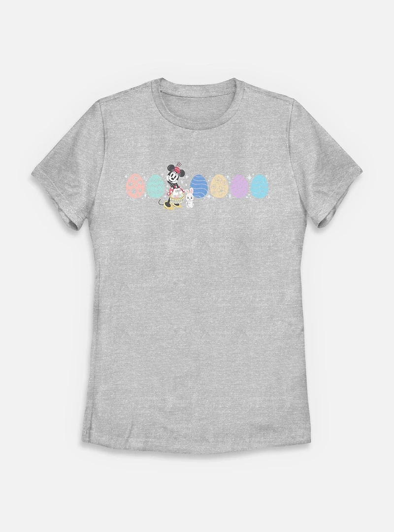 Disney Minnie Mouse Easter Egg Lineup Womens T-Shirt