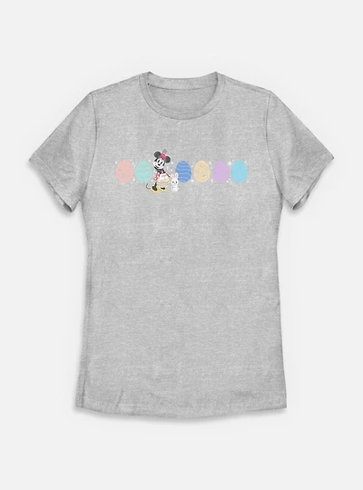 Disney Minnie Mouse Easter Egg Lineup Womens T-Shirt