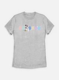 Disney Minnie Mouse Easter Egg Lineup Womens T-Shirt