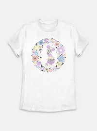 Disney Minnie Mouse And Flowers Womens T-Shirt