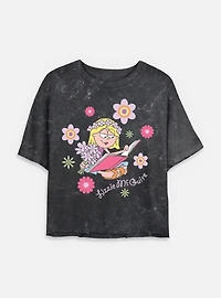 Disney Lizzie McGuire Logo Pop Girls Cami Groovie Mineral Wash Womens Crop T-Shirt