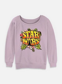 Star Wars Tropical Logo Womens Slouchy Sweatshirt