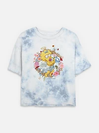 The Simpsons Cherub Maggie Floral Tie Dye Crop Womens T-Shirt