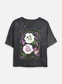 Nickelodeon Real Monsters Girls T-Shirt Plus Fairly Odd Parents Card Mineral Wash Womens Crop