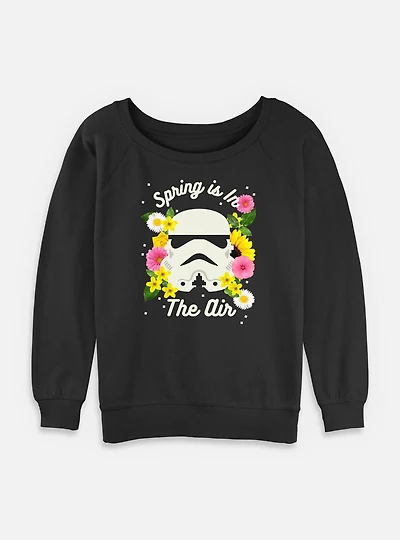 Star Wars Spring Is The Air Floral  Womens Slouchy Sweatshirt