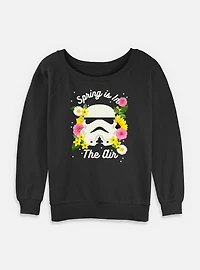 Star Wars Spring Is The Air Floral  Womens Slouchy Sweatshirt