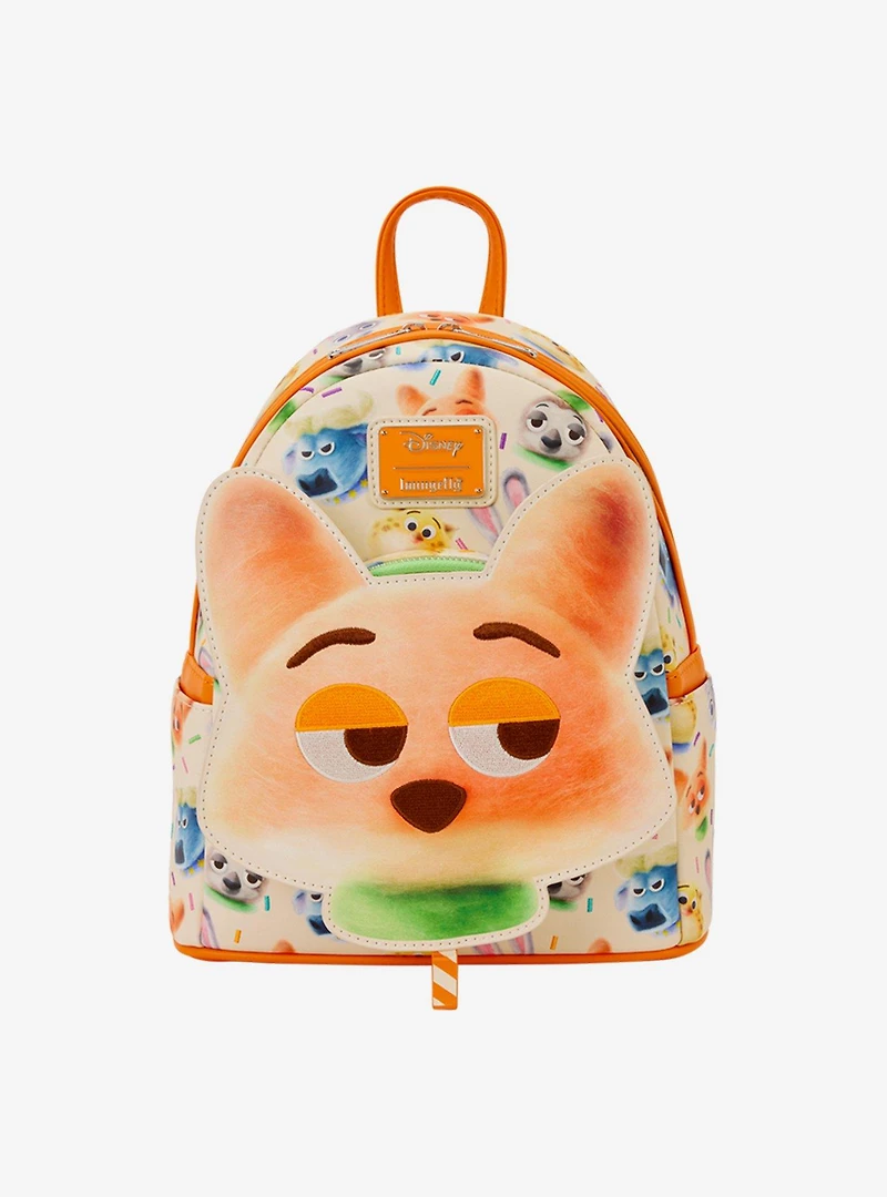 Loungefly Disney Zootopia 2 Nick Wilde Cotton Candy Figural Mini Backpack