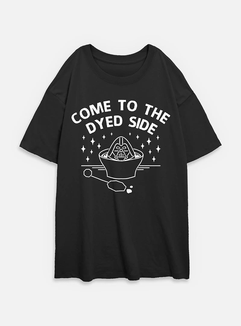 Star Wars Come To The Dyed Side Womens Oversized T-Shirt