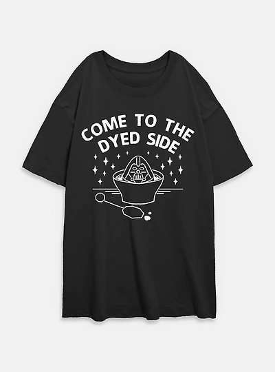 Star Wars Come To The Dyed Side Womens Oversized T-Shirt