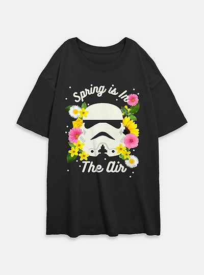Star Wars Spring Is The Air Floral  Womens Oversized T-Shirt