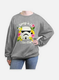 Star Wars Spring Is The Air Floral  Womens Oversized Sweatshirt