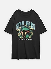 Star Wars Boba Fett Bounty Hunter Womens Oversized T-Shirt