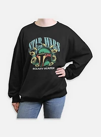 Star Wars Boba Fett Bounty Hunter Womens Oversized Sweatshirt