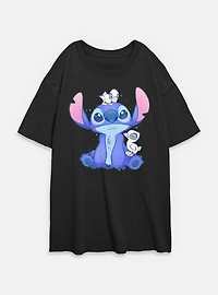 Disney Lilo & Stitch Ducks Womens Oversized T-Shirt