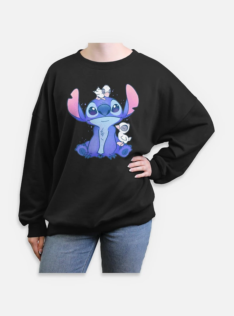 Disney Lilo & Stitch Ducks Womens Oversized Sweatshirt