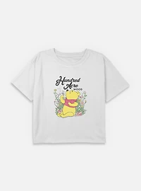 Disney Winnie The Pooh Hundred Acre Wood Youth Girls Boxy Crop T-Shirt