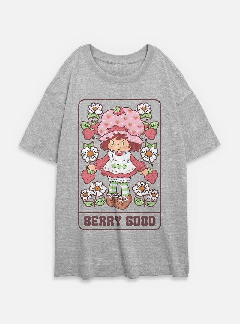 Strawberry Shortcake Berry Good Sweet Card Womens Oversized T-Shirt