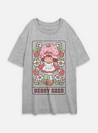 Strawberry Shortcake Berry Good Sweet Card Womens Oversized T-Shirt