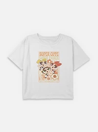 The Powerpuff Girls Bubbles With Cami Super Cute Fierce Youth Boxy Crop T-Shirt