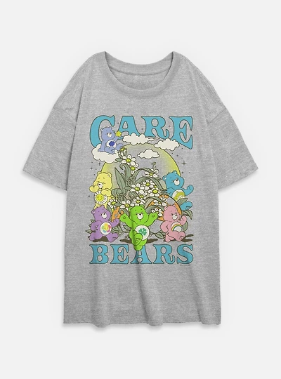 Care Bears Retro Floral Womens Oversized T-Shirt