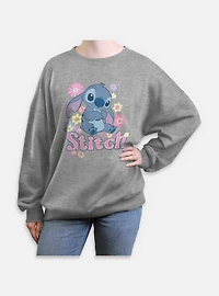 Disney Lilo & Stitch Spring Time Back Womens Oversized Sweatshirt