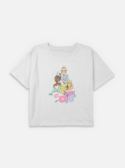 Disney Sleeping Beauty Aurora Not Today Girls Cami Princess Group Youth Boxy Crop T-Shirt