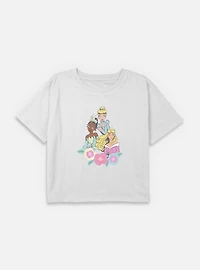 Disney Sleeping Beauty Aurora Not Today Girls Cami Princess Group Youth Boxy Crop T-Shirt