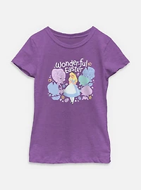 Disney Alice Wonderland Cheshire Cat's Way Girls T-Shirt Wonderful Easter Youth