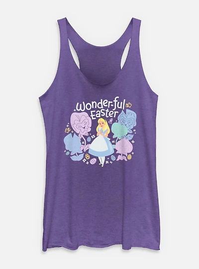 Disney Alice Wonderland Cheshire Cat's Way Girls T-Shirt Wonderful Easter Womens Tank Top