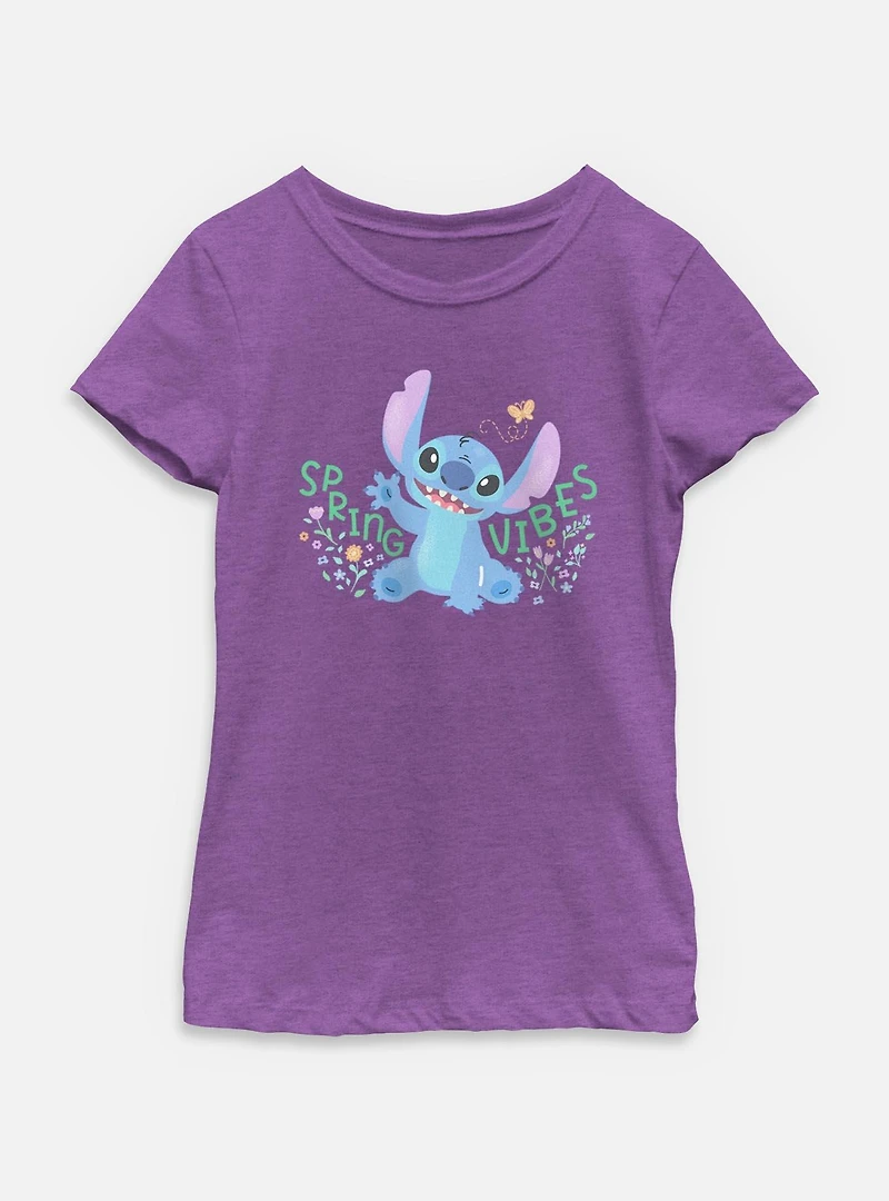 Disney Lilo & Stitch Spring Vibes  Youth Girls T-Shirt