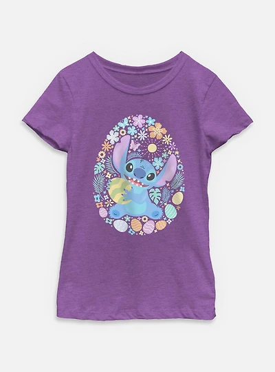 Disney Lilo & Stitch Easter Egg Hunt Youth Girls T-Shirt